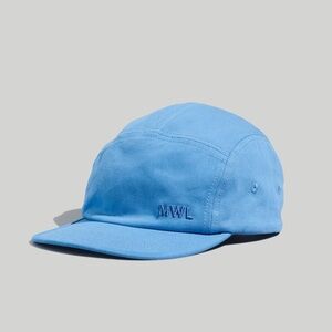 NWT Madewell Cotton Canvas Five-Panel Baseball Cap Oasis Blue Athleisure NL098